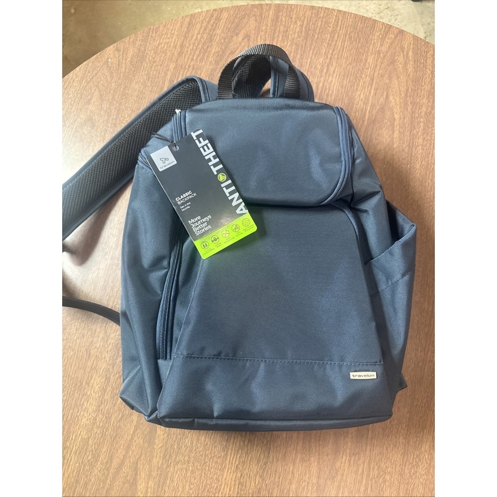 NWT New Travelon Anti-Theft Classic Backpack Nutmeg Luggage Carry On Bag NIB